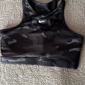 Nike Dri-Fit Swoosh Metallic Black Camo Sports Bra